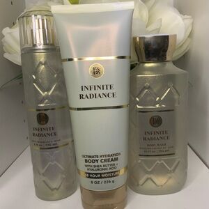 Bath & Body Works Infinite Radiance Mist, Body Wash and Cream